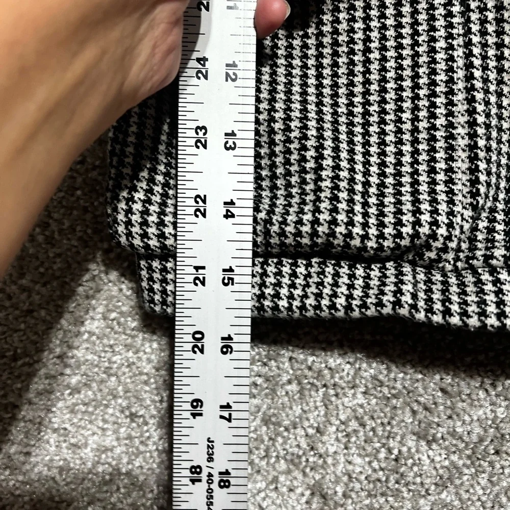 Zara Kids Houndstooth Bomber Jacket Black and White Girls Size 6 *flaw